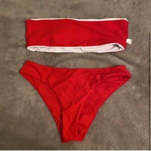 Shein Reversible Bandeau Bikini Set